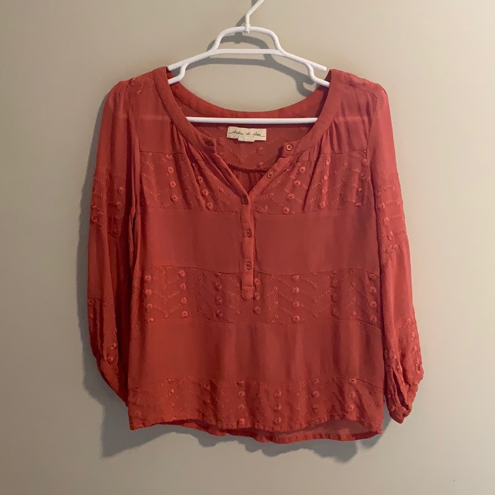Burnt orange/pumpkin color top